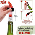 LINALL Automatic Measured Bottle Pourer - Pack of 4, 1 oz (30 mL) Quick Shot Spirit Measure Pourer Drinks Wine Cocktail Dispenser Home Bar Tools (Red 4pcs) (4)