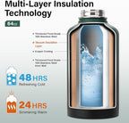 DYSANKY Insulated Water Bottle | Thickened Stainless Steel Vacuum Metal | Portable Sports Half Gallon Large Water Jug for Gym and Hiking with Straw, Carrier Bag, Handle Strap | BPA-Free 64 oz