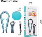 Bottle Opener for Arthritic Hand,Jar Opener for Old People, Children, Women, Those with Weak Hands,Multifunctional Kitchen Gadgets (04-Blue)