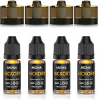 Cocktail Bubble Smoke Gun Accessories, 10 ml, Includes 4 Contains, 4 Aromatic Flavor Oils, Hickory Flavor