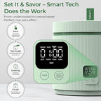 Compact Mini Rice Cooker Small Kitchen 3-Cup (Uncooked) / 6-Cup (Cooked), Non Stick Ceramic Inner Pot Rice Maker, 24H Timer Delay, Auto Keep Warm, 8 Functions Multicooker For Brown Rice, Steam, Soup
