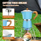 9 Cup Aluminum Espresso Stovetop Moka Pot Express Coffee Maker Percolator Italian Classic Mocha Coffee Machine for Italian and Cuban Cafe Brewing for Home & Camping 450ml 15oz