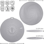 Walfos Silicone Microwave Mat & Lid Set, Heat Resistant Multi-Purpose Trivet Mat and Seal Lids, Non-Slip and BPA Free, Perfect for Oven and Hot Pan