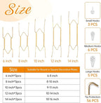 Bilillo 14 Pieces Plate Hangers for Wall - 6/8/10/12/14 Inch Invisible Plates Hanger, Stainless Steel Plate Holders with 14 Pieces Wall Hooks for 5.5 to 16 Inch Decorative Plates and Arts