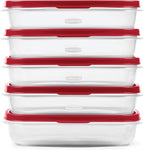 Rubbermaid EasyFindLids Meal Prep Containers 5.5 Cup Red