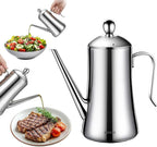 GEDO 304 Stainless Steel Oil Dispenser, Eagle Beak Drip-Free Spout Oil Pot with Extra Wide Mouth & Air Vent Lid, Large Capacity for Kitchen Cooking & Outdoor Grilling (1.37QT / 1300ml)