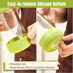 PARACITY 2 in 1 Oil Dipenser Bottle with Silicone Bottom (Green-2PCS)