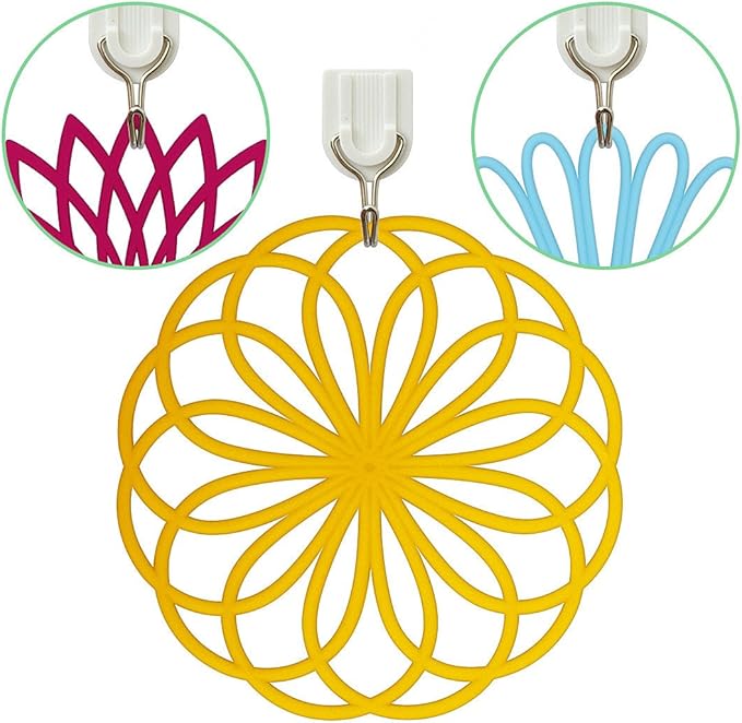 ME.FAN Silicone Trivet Mat - Kitchen Hot Pads for Pots & Dish - Insulated Teapot Trivet - Flexible, Durable, Non-Slip Large Coasters 3 Set Light Blue