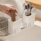 Cutlery Drying Rack - Utensil Drainer | Cutlery Drainer for Sink | Drying Rack Holder | Kitchen Drying Basket | Spoon Knife and Fork Storage Basket | Silverware Holder and Cutlery Drainer for Spoons