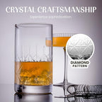Mixology & Craft Commercial Grade Bar Mixing Glass – Includes 24oz Crystal Stirring Glass, Japanese Jigger, Bar Spoon, Muddler, and Hawthorne Strainer for Crafting Old Fashioned Cocktails at Home Bars
