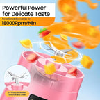 Cordless Portable Personal Size Blender - Mini Blender Make Smoothies and Shakes, 380Ml BPA Free Travel Cup, Powerful Blending Suit in Office/Home/Gym