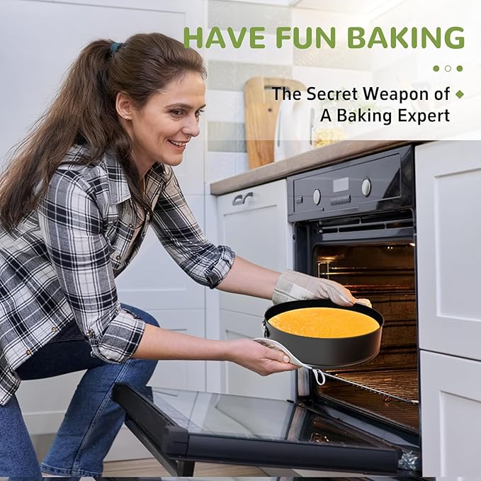 ZeroPone 10 Inch Springform Pan with Removable Bottom, Non-stick Round Spring Form Cake Mold Cheesecake Pan For Baking