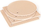 Joyhalo Trivets for Hot Dishes - Hot Pads for Kitchen, Silicone Pot Holders for Hot Pots and Pans, Silicone Mats for Kitchen Countertops, Table, Flexible Easy to Wash and Dry, Khaki