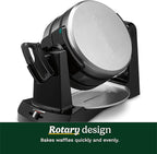 Cuisinart Double Flip Belgian Waffle Maker, WAF-F40NAS, Stainless Steel, Grey and Black