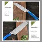 FULLHI Knife Set, 14pcs Japanese Knives Set, Multiple Colour Premium German Stainless Steel Chef Knife Set
