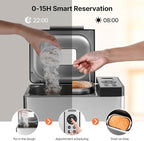 VEVOR Bread Maker, 19-in-1 2LB Dough Machine, Nonstick Ceramic Pan Automatic Breadmaker with Gluten Free Setting, Whole Wheat Bread Making, Digital, Programmable, 3 Loaf Sizes, 3 Crust Colors