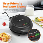 KEINVE Mini Donut Waffle Cake Maker, 7 Slots Home Baking Machine, Great for Breakfast, Snacks, Desserts and More