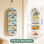 2Pcs Camping RV Essentials Plastic Bag Holder, Reusable Hanging Grocery Bags Holder for Camper RV Accessories, Portable Trash Bags Organizer for Camper Must Haves, Picnics, Beach, Hiking