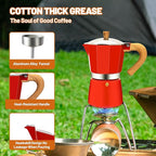 6 Cup Aluminum Espresso Stovetop Moka Pot Express Coffee Maker Percolator Italian Classic Mocha Coffee Machine for Italian and Cuban Cafe Brewing for Home & Camping 300ml 10oz
