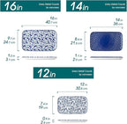 vancasso Porcelain Serving Trays for Party, Serving Platters Set of 3,Serving Dishes for Entertaining, Ceramic Party Trays and Platters for Serving Food, 16"/14"/12" Inch, Series SELENE