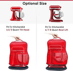 BAGSPRITE Stretchy Stand Mixer Cover with Appliance Slider- Washable Appliance Cover Compatible with Kitchenaid Mixer5/4.5 Quart - Dust Cover with Pockets for Kitchen Aid Accessories and Attachments