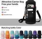 DYSANKY Insulated Water Bottle | Thickened Stainless Steel for Gym and Hiking with Straw, Carrier Bag, Handle Strap | BPA-Free 87 oz