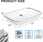 Utensil Drying Rack, 2 Pack Stainless Steel Utensils Holder Dishwasher Silverware Basket, Compact Dish Drainer for Kitchen Countertop, Chopsticks Spoons, Forks, Knifes Organizer, Large