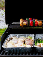 NEEBAKE 24 Pack Disposable Aluminum Pans with Lids Combo Set- 12 Large 9x13 Foil Pans Half Size & 12 Small 8x8 Tin Foil Baking Pans, Tin Trays Containers for Meal Prep, Food Cooking, Roasting, Heating