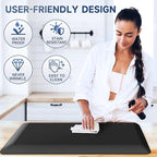4/5 Inch Thick Kitchen Mats for Floor, StepRite Kitchen Rug for Standing Desk, Non-Slip, Thicker, Stain & Water Resistant, Comfort Anti Fatigue Floor Mat for Home, Kitchen, Office - Black,108 * 30''