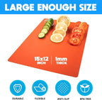 Goodluck 7 Pieces Flexible Cutting Boards, BPA Free Plastic Cutting Boards for Kitchen, Non Slip Cutting Mat for Meat and Vegetables