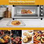 Countertop Toaster Oven Replacement Parts for BLACK+DECKER 8 Slice Extra Wide Convection Toaster Oven, 16.5×11.5 IN Stainless Steel Toaster Oven Accessories Wire Rack Baking Rack