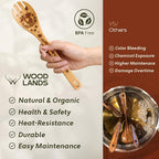 Cooking Gifts For Mom Wooden Spoons for Cooking 6-Piece - Bamboo cooking utensils with Spatulas & Spoons, Wooden Utensils, Heat-Resistant, Eco-Friendly Kitchen Utensils - Christmas Gifts
