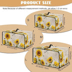 Sunflower Butterfly Dragonfly Print Toaster Oven Dust-proof Cover, Fingerprint Prevention & Greasy Protection Washable Universal Small Appliance Covers (Large-18.5 * 22.5 * 12.99 inches)