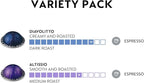 Breville Nespresso Vertuo Coffee and Espresso Machine, Matte Black & Capsules VertuoLine, Espresso Variety Pack, Medium and Dark Roast Espresso Coffee, 50 Count Coffee Pods, Brews 1.35 Ounce