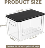 Trash Bag Dispenser, Trash Bag Holder Dispenser with Bamboo Top, Extra Large Garbage Bag Holder Dispenser Trash Bag Organizer Under Sink for Kitchen, Pantry, Laundry Room