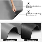 Ecotrim - Dish Drying Mat for Kitchen Counter | Coffee Bar Mat for Countertops | Heat Resistant Drainer Mat with Non-slip Rubber Backed | Hide Stain Kitchen Absorbent Draining Mat | Grey 16"x24"