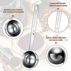 Geiserailie 8 Pcs 2 Tablespoon Scoops with Long Handle, 30 ml Stainless Steel Measuring Spoon for Coffee Milk Fruit Powder, Loose Tea Dry, Spice Jar, Cooking Baking, and Other Dry Goods