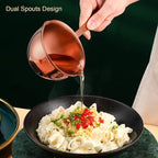 Stainless Steel Butter Warmer, Saucepan Chocolate Milk Butter Melting Pot Small Sauce Pan with Pour Spouts Cooking Pot for Hot Oil Soup Coffee Tea Warming (Pink Gold)