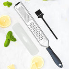 2-in-1 DESIGNED BY CHEFS Lemon Parmesan Cheese Zester and Food Shredder - Essential Grater Kitchen Tool Perfect Spiralizer for Citrus, Garlic, Vegetables, Fruits and More