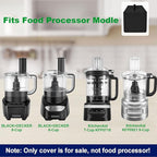 Cover for BLACK+DECKER and KitchenAid 7-8 Cup Food Processor, Heavy Duty Waterproof Dustproof Food Processor Protective Case Cover, Accessories for BLACK+DECKER Food Processors (Black)