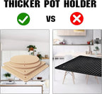 Joyhalo Trivets for Hot Dishes - Hot Pads for Kitchen, Silicone Pot Holders for Hot Pots and Pans, Silicone Mats for Kitchen Countertops, Table, Flexible Easy to Wash and Dry, Khaki