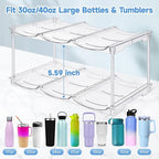 Stackable Water Bottle Organizer for Stanley 40 oz Tumbler, Water Bottle Holder for Cabinet, Pantry Kitchen Organizers and Storage for Stanley Cup Accessories, Tumbler Organizer and Wine Rack, 4Pack