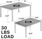 Simple Houseware Expandable Stackable Cabinet and Counter Shelf Organizer with Steel Surface, 9" D x 12.75" W x 5.9" H, Silver