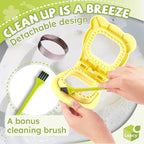 LEPCY Uncrustables Sandwich Maker Sealer Cutter, Crustless Sandwich Cutter, PB&J Uncrustable Maker - Color Yellow, Square Shape