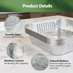 Thickened 20 Pack Heavy Duty Aluminum Pans, 8x8 Small Disposable Aluminum Baking Pans, Square Tin Foil Roasting Tray for Cooking, Meal Prep, Catering, Events, Carton Packaging