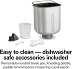 Hamilton Beach Digital Electric Bread Maker Machine Artisan and Gluten-Free, 2 lbs Capacity, 14 Settings, White and Stainless Steel (29987)