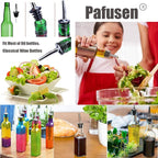 Pafusen 12 Pack Liquor Bottle Pourers, Liquor Pour Spout for Liquor Bottles, Stainless Steel Olive oil Dispenser Spout, Alcohol Pourer Spouts Dust Caps Long Covers, Gold