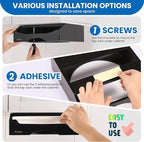 10-inch Paper Plate Dispenser Under Cabinet,Bamboo Paper Plate Holders,Kitchen Counter Vertical Plate Dispensers Holders Countertop Caddy (For 10-inch Plates,Black)