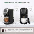 Multi-Capsule Coffee Maker, Hot/Cold Coffee Maker, Milk, ESE Pod Ground Coffee, Cafeteria, 19 Bar, 5 in 1 (Color : H2B M1A BK, Size : CHINA_US)