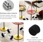 4PCS Wine Drip Ring, Wine Drip Collars Stainless Steel Wine Collar Drip Ring Simple Wine Bottle Drip Collar with Velvet Felts Clever Dripper Guard Holder Tools Bar Kitchen Gadgets Wine Accessories